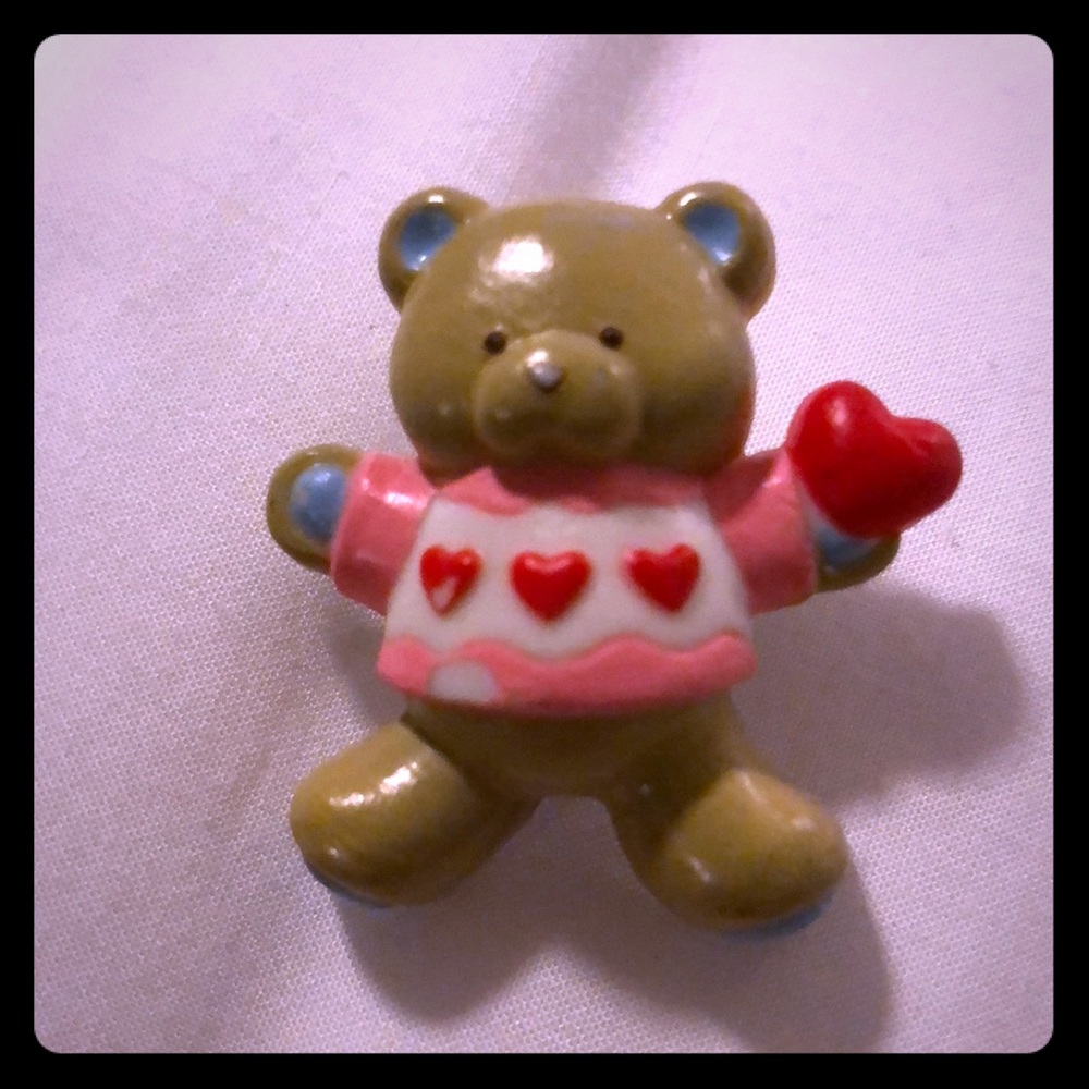Vintage teddy bear brooch